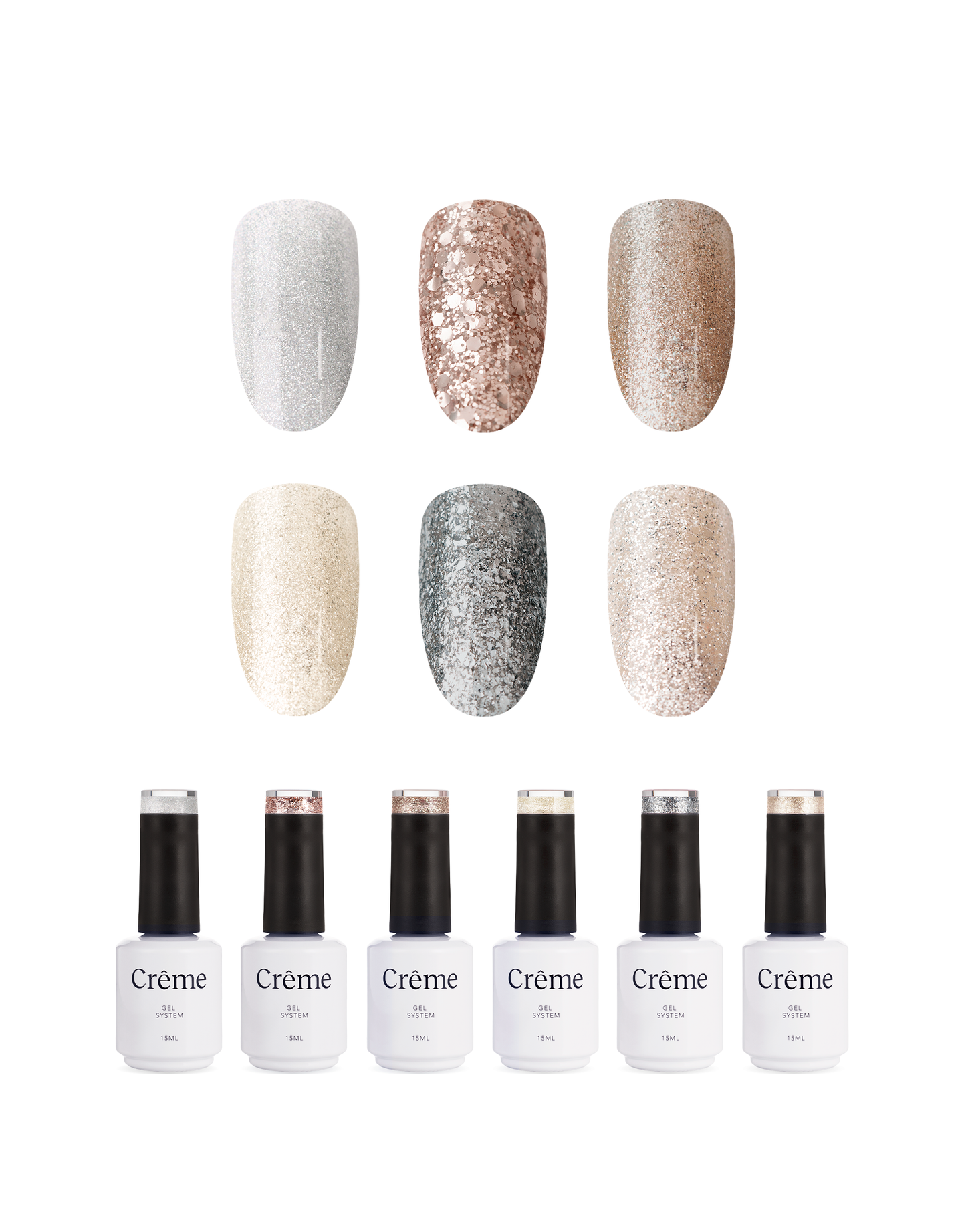 Gama Glitter | 6 Esmaltes 15ml