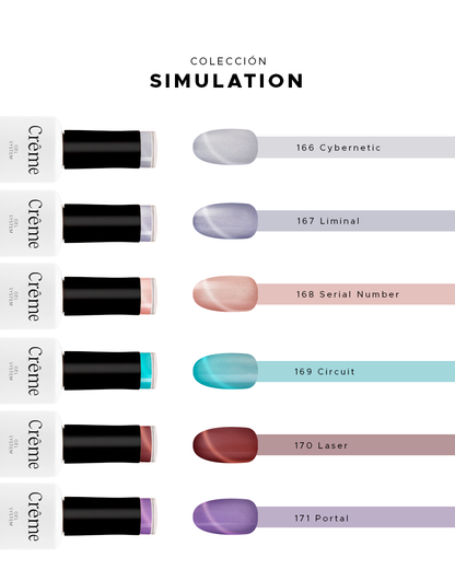 Colección Simulation | 6 esmaltes Cat Eye 15 ml