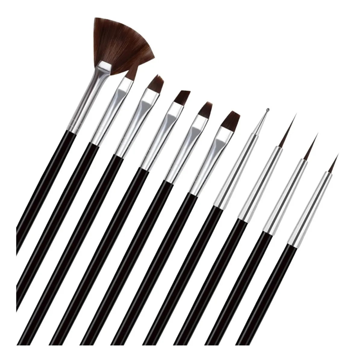 Pinceles para decoración de Uñas | 10 piezas