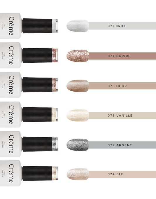 Gama Glitter | 6 Esmaltes 15ml