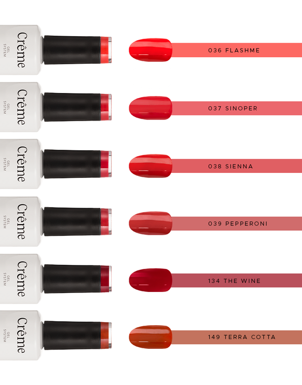 Gama Rojos | 6 Esmaltes 15ml