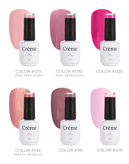Gama Rosas | 6 Esmaltes 15ml