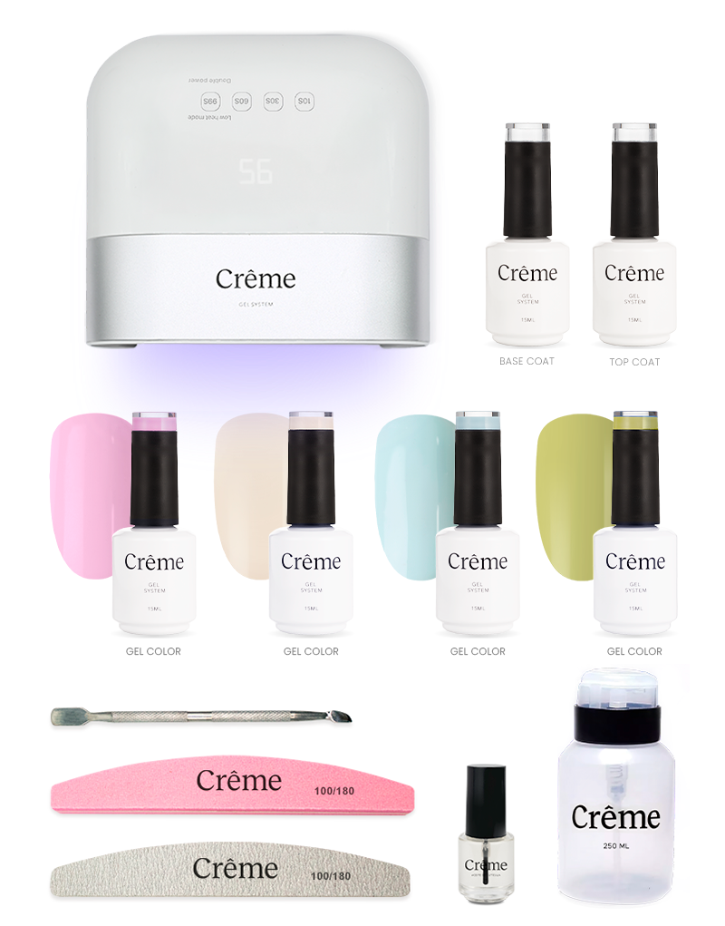 PERSONAL PLUS KIT | Kit Pro Uñas Gel Todo en Uno con Lámpara Portátil | 12 Piezas