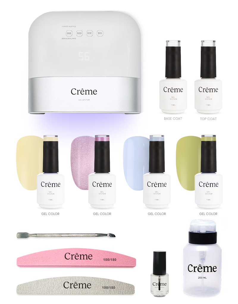 KIT PERSONAL PLUS | Kit Completo Uñas Gel con Lámpara Portátil | 12 Piezas