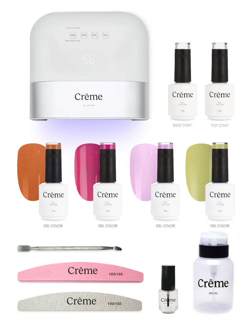 KIT PERSONAL PLUS | Kit Completo Uñas Gel con Lámpara Portátil | 12 Piezas