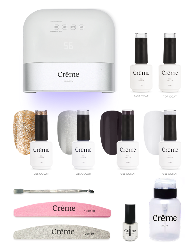 KIT PERSONAL PLUS | Kit Completo Uñas Gel con Lámpara Portátil | 12 Piezas