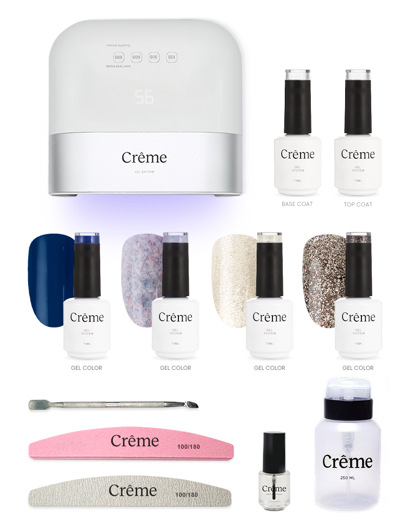 KIT PERSONAL PLUS | Kit Completo Uñas Gel con Lámpara Portátil | 12 Piezas