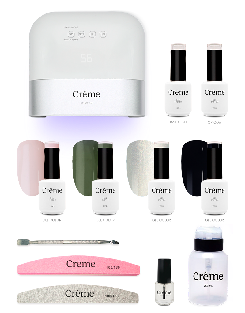 PERSONAL PLUS KIT | Kit Pro Uñas Gel Todo en Uno con Lámpara Portátil | 12 Piezas