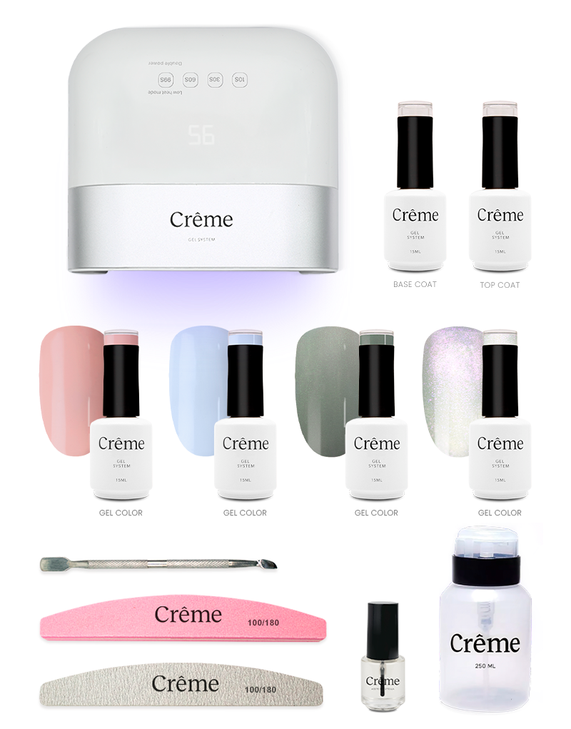 PERSONAL PLUS KIT | Kit Pro Uñas Gel Todo en Uno con Lámpara Portátil | 12 Piezas