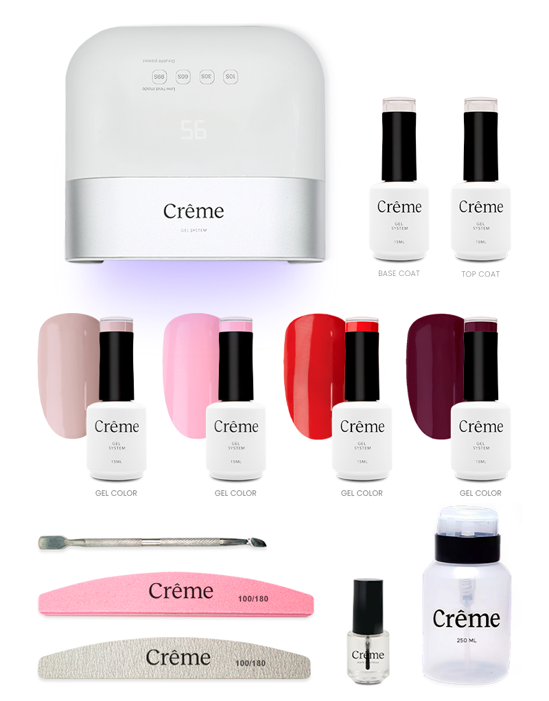PERSONAL PLUS KIT | Kit Pro Uñas Gel Todo en Uno con Lámpara Portátil | 12 Piezas