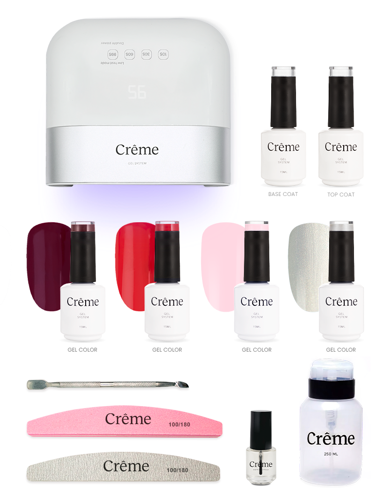 KIT PERSONAL PLUS | Kit Completo Uñas Gel con Lámpara Portátil | 12 Piezas