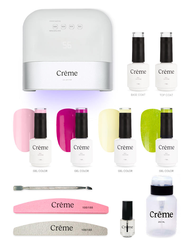 KIT PERSONAL PLUS | Kit Completo Uñas Gel con Lámpara Portátil | 12 Piezas