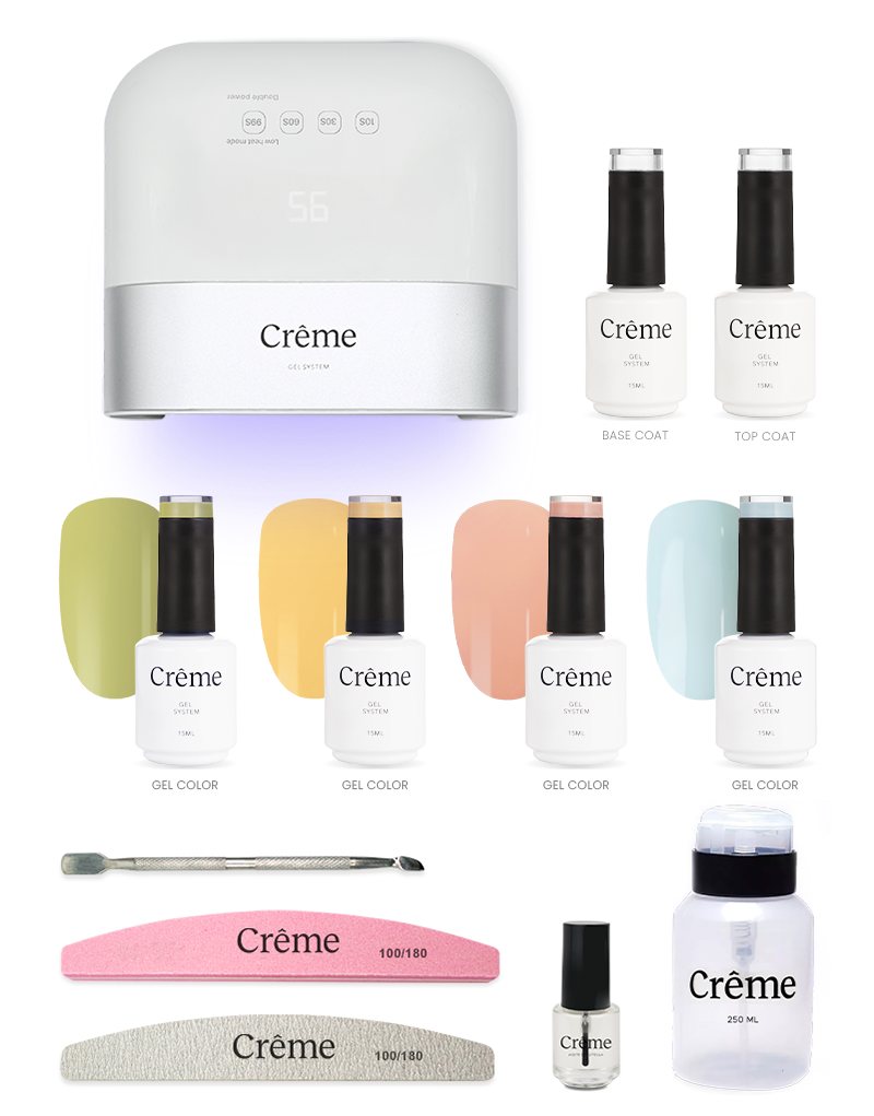 KIT PERSONAL PLUS | Kit Completo Uñas Gel con Lámpara Portátil | 12 Piezas
