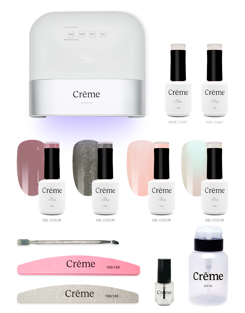 PERSONAL PLUS KIT | Kit Pro Uñas Gel Todo en Uno con Lámpara Portátil | 12 Piezas