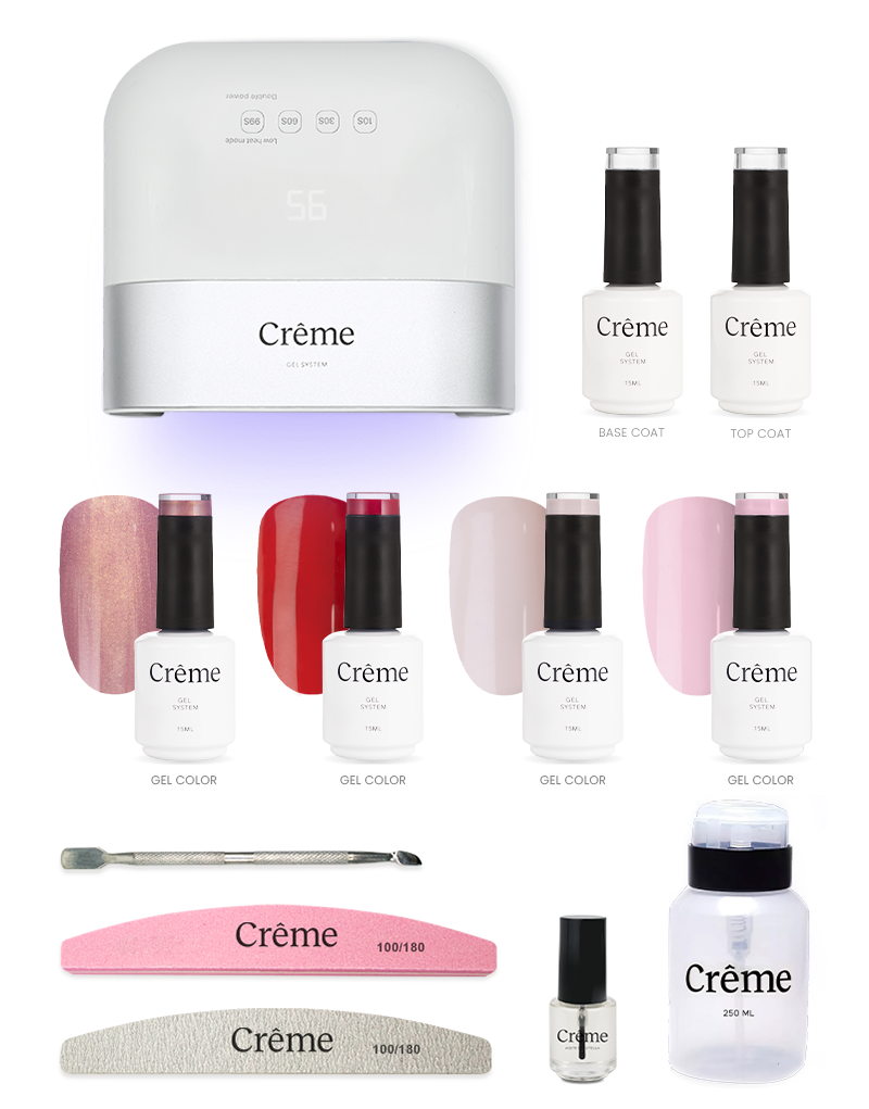 KIT PERSONAL PLUS | Kit Completo Uñas Gel con Lámpara Portátil | 12 Piezas