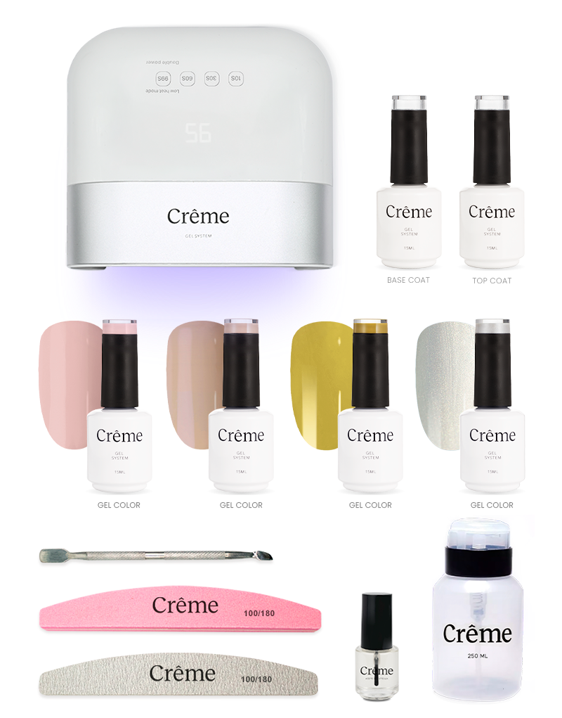 KIT PERSONAL PLUS | Kit Completo Uñas Gel con Lámpara Portátil | 12 Piezas