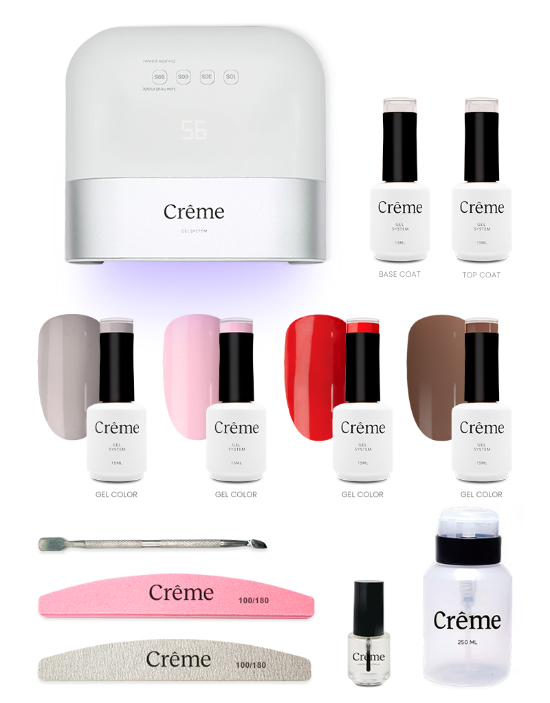 PERSONAL PLUS KIT | Kit Pro Uñas Gel Todo en Uno con Lámpara Portátil | 12 Piezas