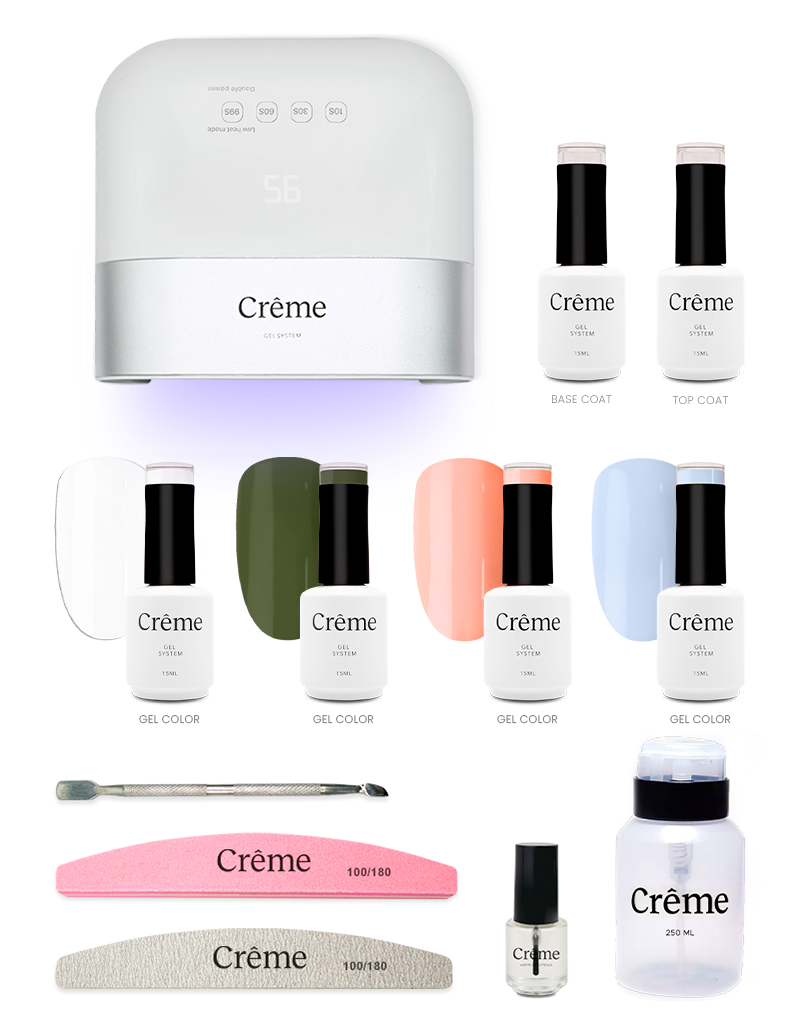 PERSONAL PLUS KIT | Kit Pro Uñas Gel Todo en Uno con Lámpara Portátil | 12 Piezas