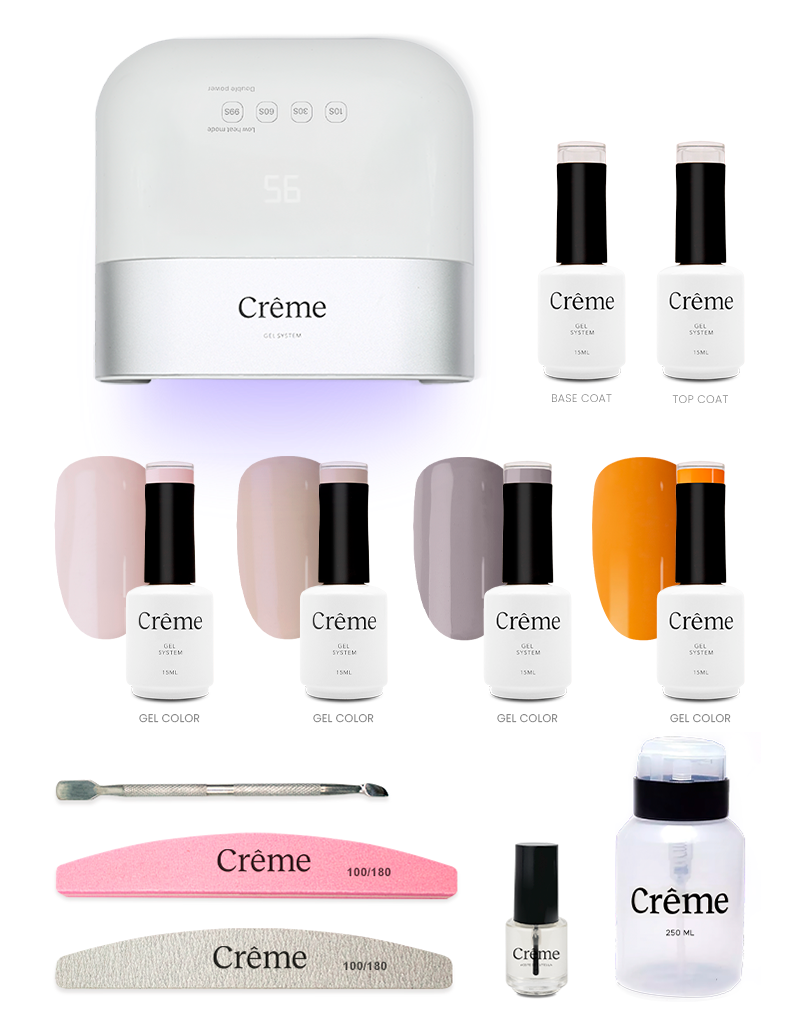 PERSONAL PLUS KIT | Kit Pro Uñas Gel Todo en Uno con Lámpara Portátil | 12 Piezas
