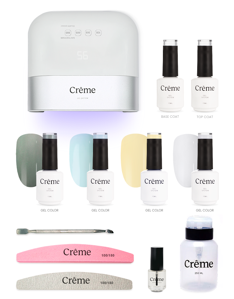 KIT PERSONAL PLUS | Kit Completo Uñas Gel con Lámpara Portátil | 12 Piezas