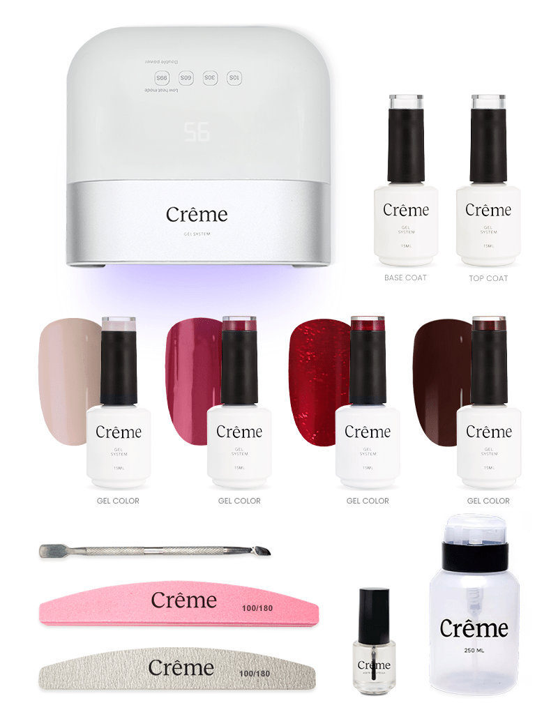 PERSONAL PLUS KIT | Kit Pro Uñas Gel Todo en Uno con Lámpara Portátil | 12 Piezas