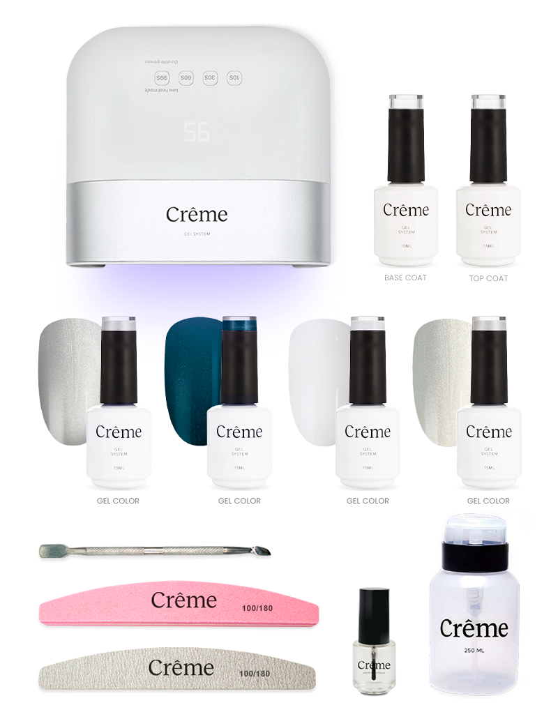 KIT PERSONAL PLUS | Kit Completo Uñas Gel con Lámpara Portátil | 12 Piezas