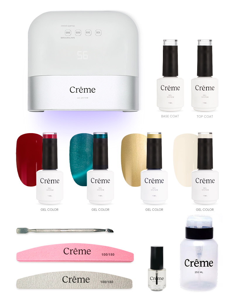 KIT PERSONAL PLUS | Kit Completo Uñas Gel con Lámpara Portátil | 12 Piezas