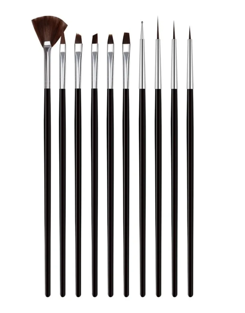 Pinceles para decoración de Uñas | 10 piezas