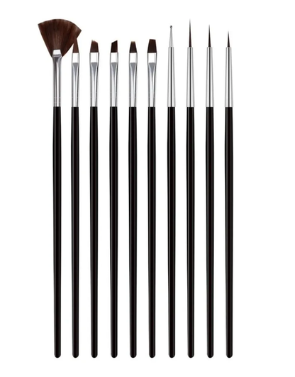 Pinceles para decoración de Uñas | 10 piezas