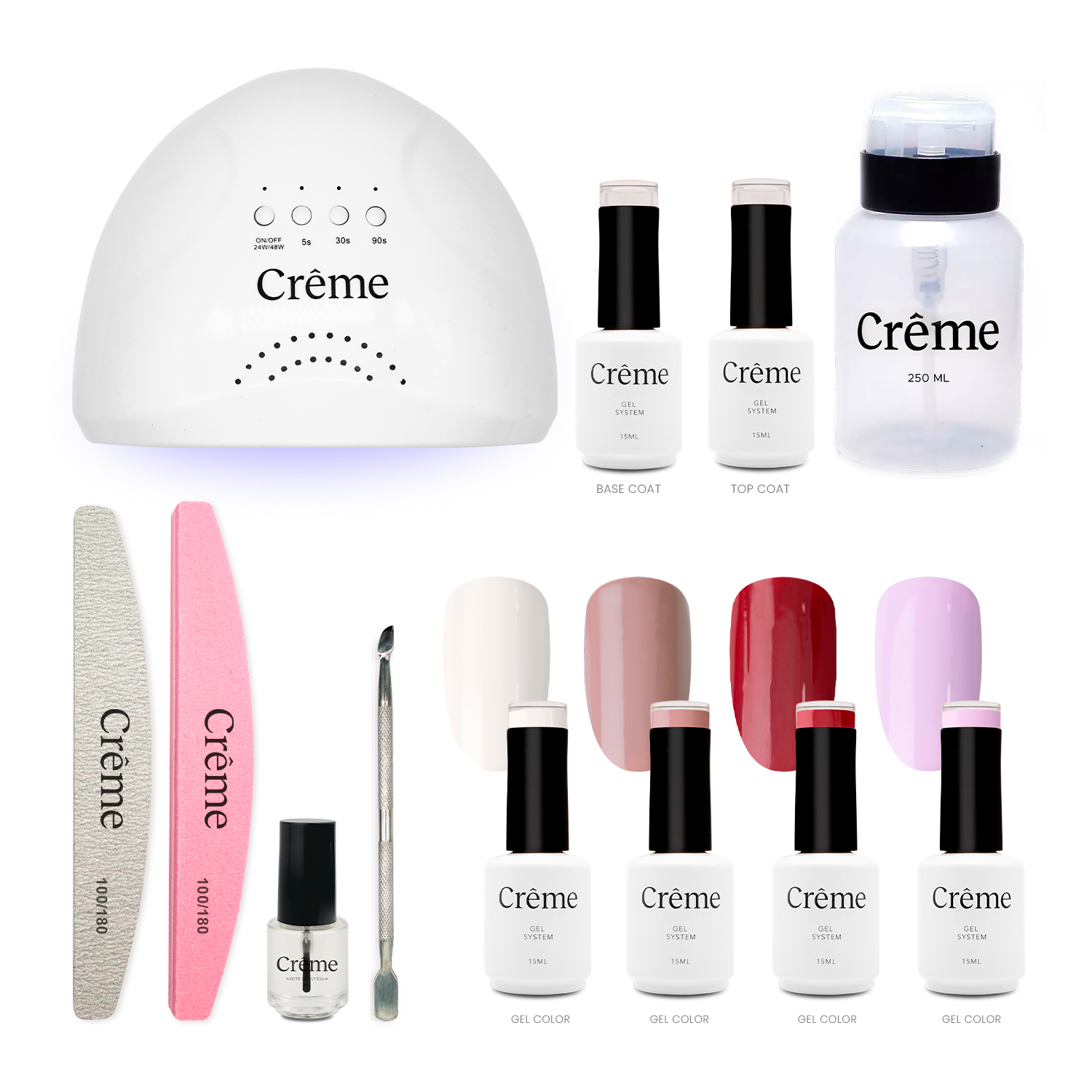 PERSONAL KIT | Kit Ideal Uñas Gel Todo en Uno | 12 Piezas