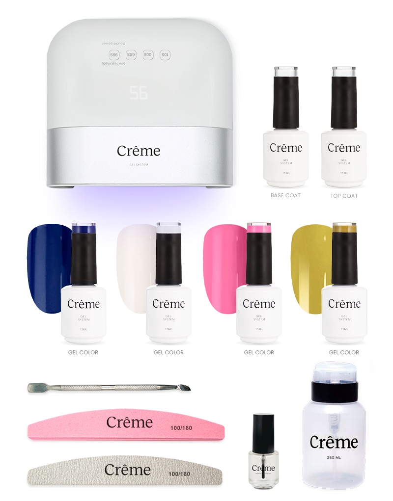 PERSONAL PLUS KIT | Kit Pro Uñas Gel Todo en Uno con Lámpara Portátil | 12 Piezas