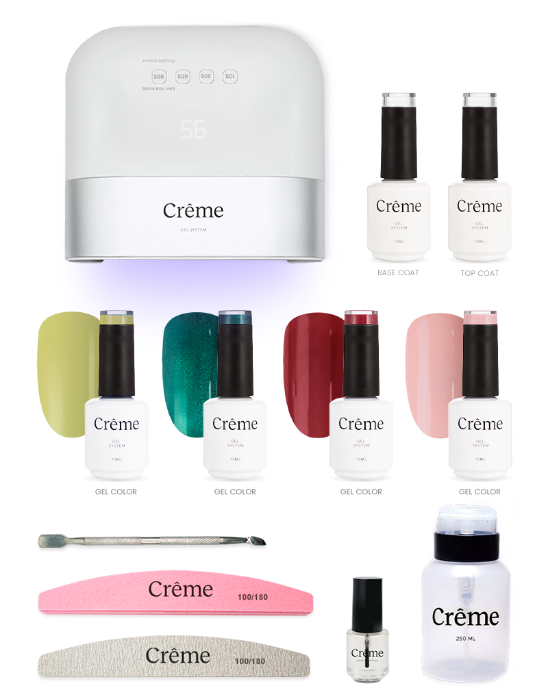 KIT PERSONAL PLUS | Kit Completo Uñas Gel con Lámpara Portátil | 12 Piezas