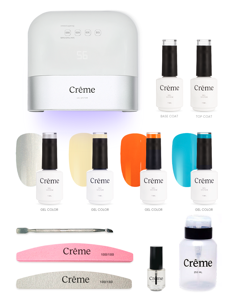 PERSONAL PLUS KIT | Kit Pro Uñas Gel Todo en Uno con Lámpara Portátil | 12 Piezas