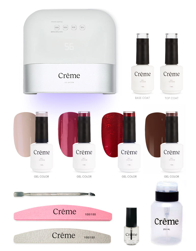 KIT PERSONAL PLUS | Kit Completo Uñas Gel con Lámpara Portátil | 12 Piezas